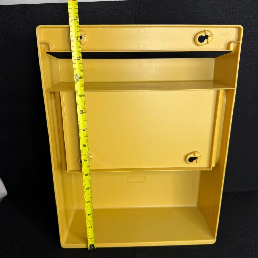 VTG 1981 Rubbermaid Clean Up Caddy Organizer Yellow Wall Door Mount 2320 USA